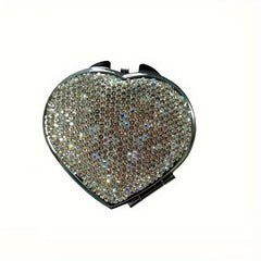 Heart Shape Folding Makeup Mirror Double Side Compact Mini Vanity Mirror