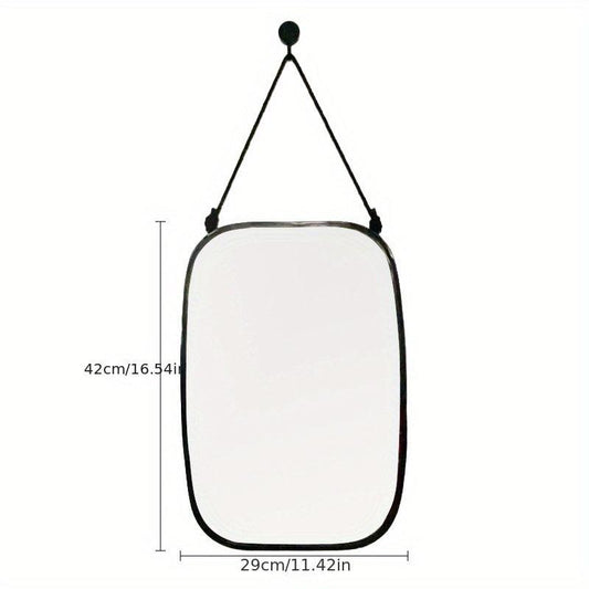 Geometric Wall Mounted Bathroom Mirror Vintage Punch Decorative Makeup Mirror