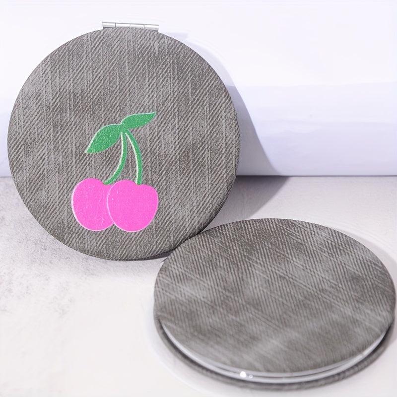 Animal Pattern Compact Mirror Double Sided Foldable Travel Size Vanity Mirror