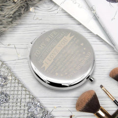 Romantic Compact Mirror for Wife - Mothers Birthday Gift
