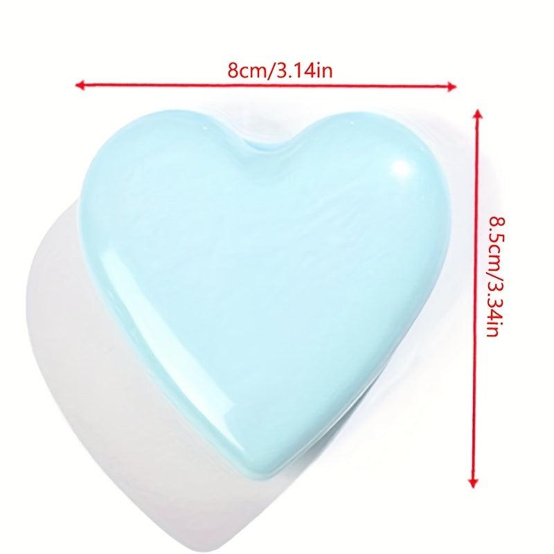 Heart Shape Folding Hair Brush Mirror Set Portable Travel Styling Accessories