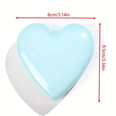 Heart Shape Folding Hair Brush Mirror Set Portable Travel Styling Accessories