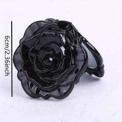 Plastic Rose Makeup Mirror Double Side Folding Compact Mirror