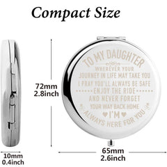 Daughter From Mom Dad Makeup Mirror Graduation Wedding Birthday Gift