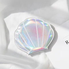 Shell Glitter Bling Mirror Double Sided Compact Makeup Mirror