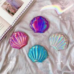 Shell Glitter Bling Mirror Double Sided Compact Makeup Mirror