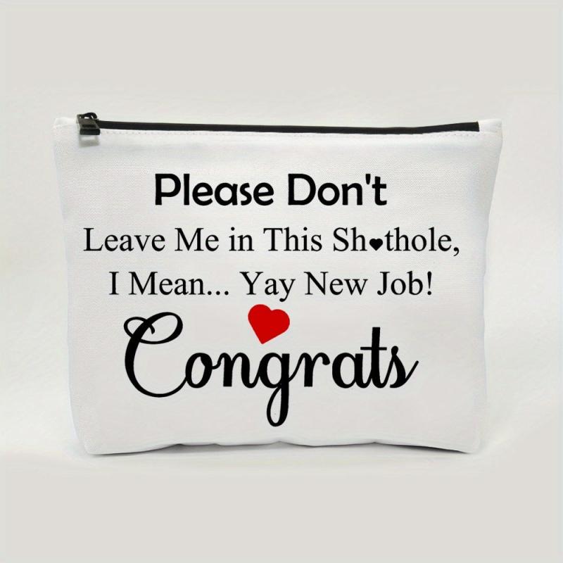 Funny Coworker Leaving Job Makeup Bag Farewell Gift