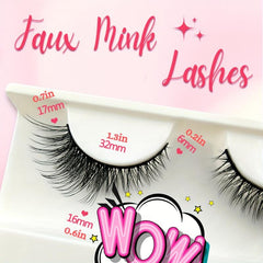 Long Fluffy Cat Eye Lashes Natural Faux Mink False Eyelashes