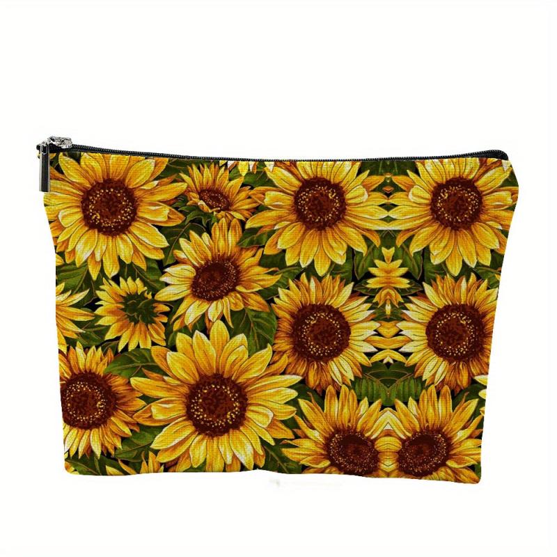 Floral Polyester Waterproof Makeup Bag Portable Storage Bag