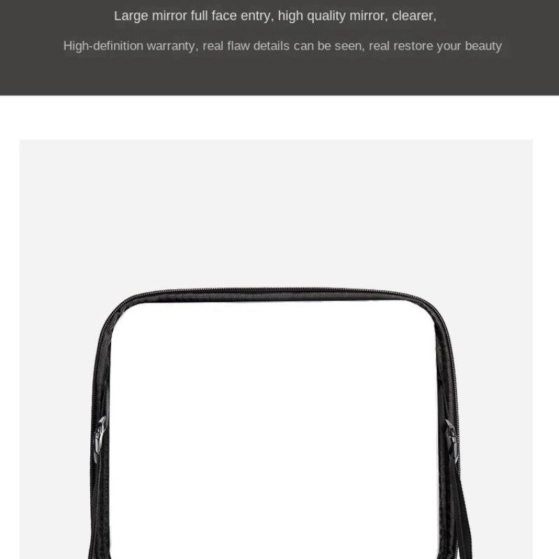 Waterproof Cosmetic & Toiletry Bag With Mirror Travel Makeup Case Large Capacity