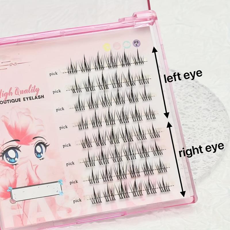 Natural Sunflower Cluster Lashes, Long Lasting, 8 Rows