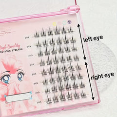 Natural Sunflower Cluster Lashes, Long Lasting, 8 Rows