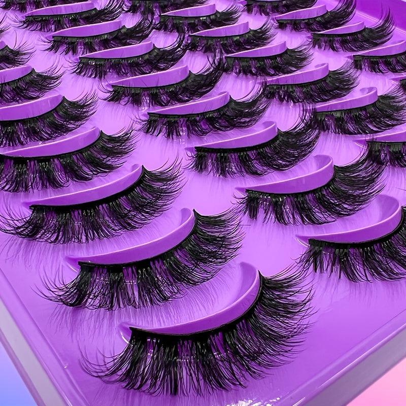 Natural Looking False Eyelashes - Pack of 20 Pairs