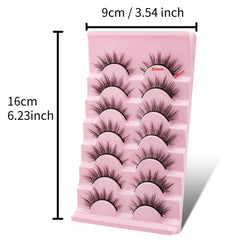 Wispy Mink Lashes 3D Cat Eye Pack 7 Pairs False Eyelashes