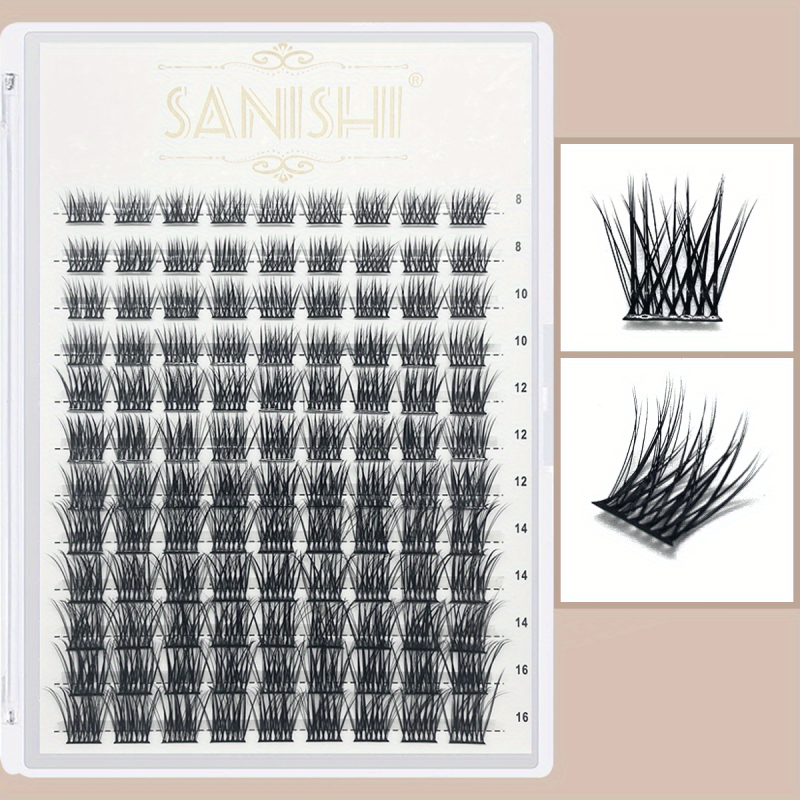 108 D Curl Volume Individual Lashes Extensions Wispy Clusters DIY At Home