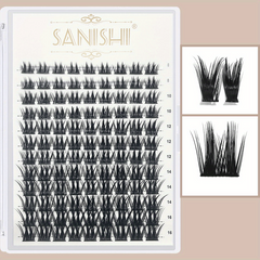 108 D Curl Volume Individual Lashes Extensions Wispy Clusters DIY At Home