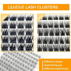 108 D Curl Volume Individual Lashes Extensions Wispy Clusters DIY At Home
