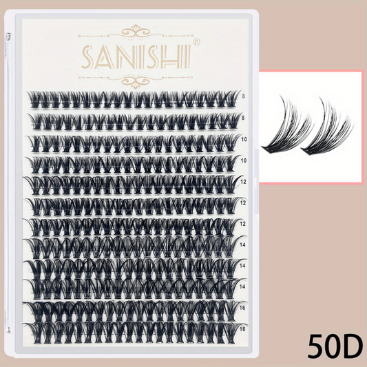 108 D Curl Volume Individual Lashes Extensions Wispy Clusters DIY At Home
