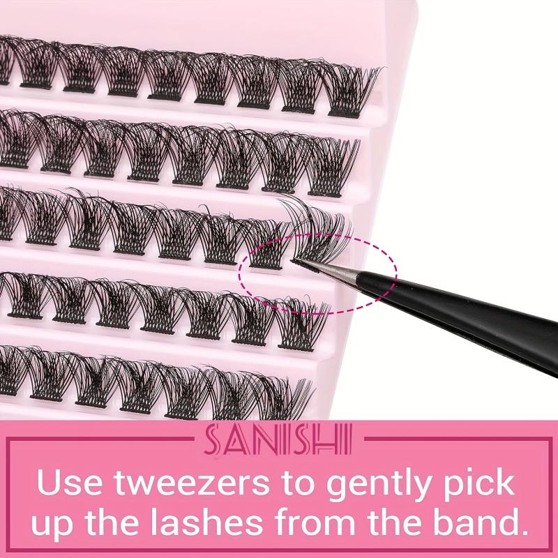 120Pcs Wispy Lash Clusters DIY Eyelash Extensions 8-16mm D Curling False Lashes