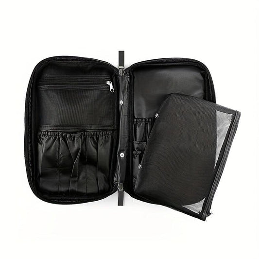 Makeup Brush Organizer Travel Cosmetic Bag with Handles