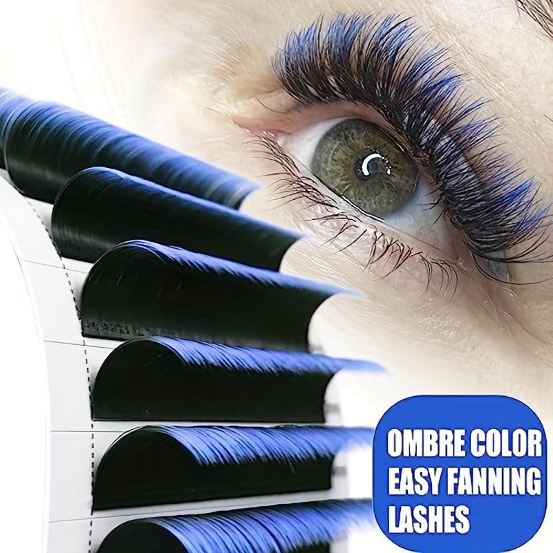 Colored Individual Lashes Gradient Easy Fan Eyelashes DIY Makeup False Extension