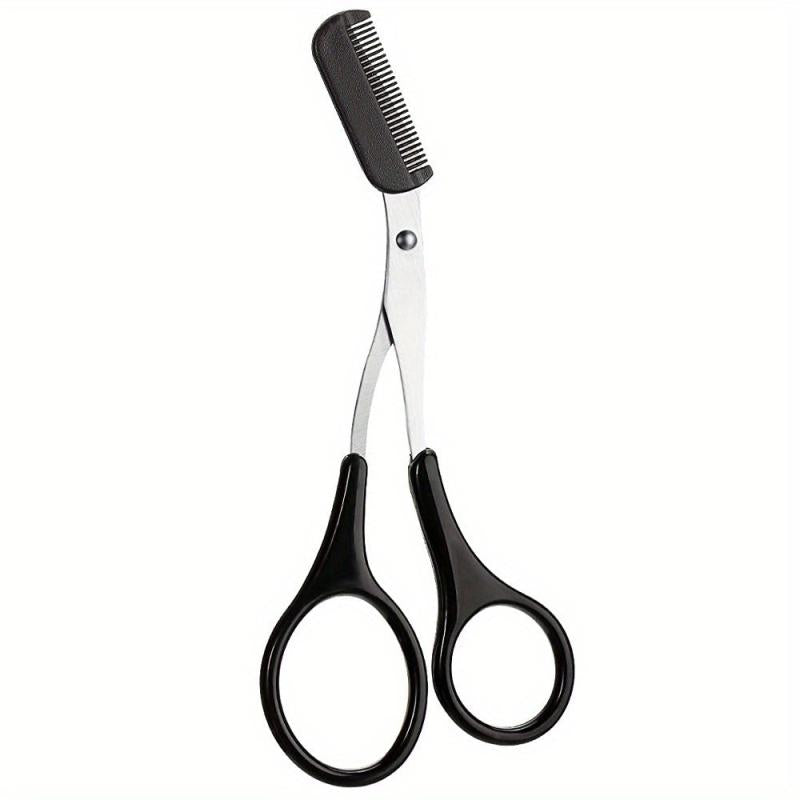 2pcs Stainless Steel Eyebrow Trimmer with Comb - Hair Removal and Shaping