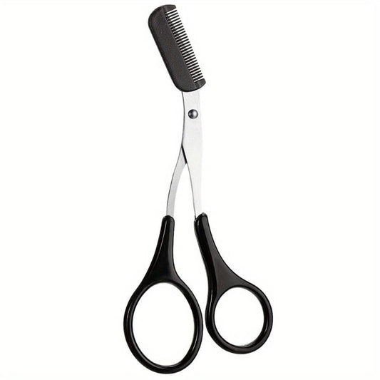 2pcs Stainless Steel Eyebrow Trimmer with Comb - Hair Removal and Shaping