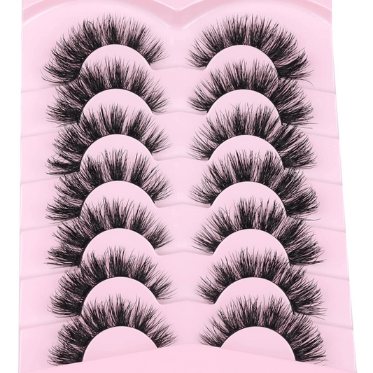 7 Pairs 3D Fluffy Mink False Eyelashes for Volumized Look