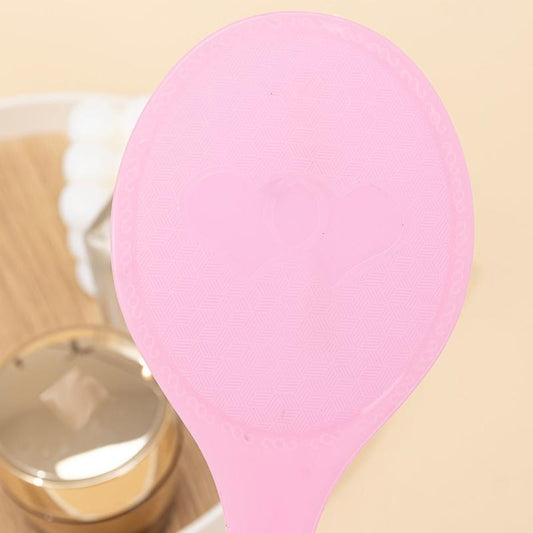 Pink Makeup Mirror Comb Set Hair Brush Oval Vanity Mirror Portable Comb Gift