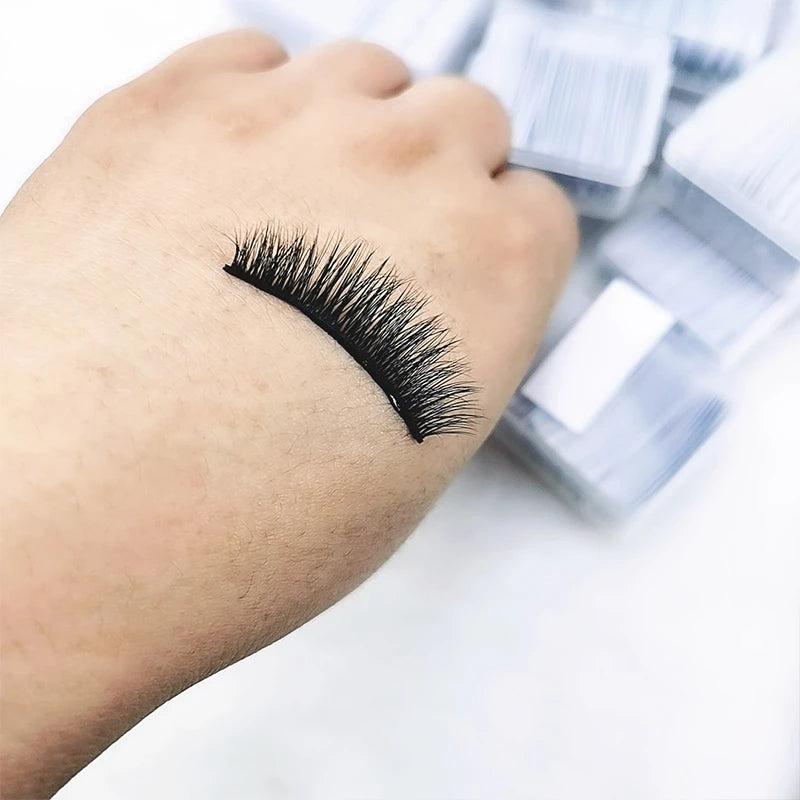 10pcs Reusable Transparent False Eyelash Glue Strip No Glue Eyelashes