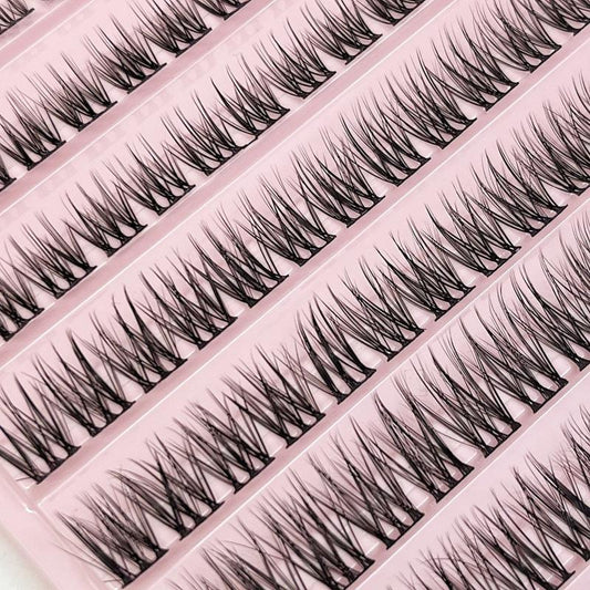 110pcs Natural DIY Eyelashes 10-16mm Wispy Lashes D Curling