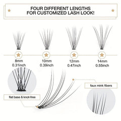 Medium Cluster Fans Lashes Segmented False Eyelashes 60 Clusters