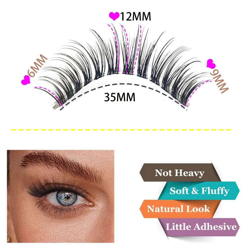 5 Pairs Wispy Faux Mink Lashes Cat Eye 3D Fluffy False Eyelashes