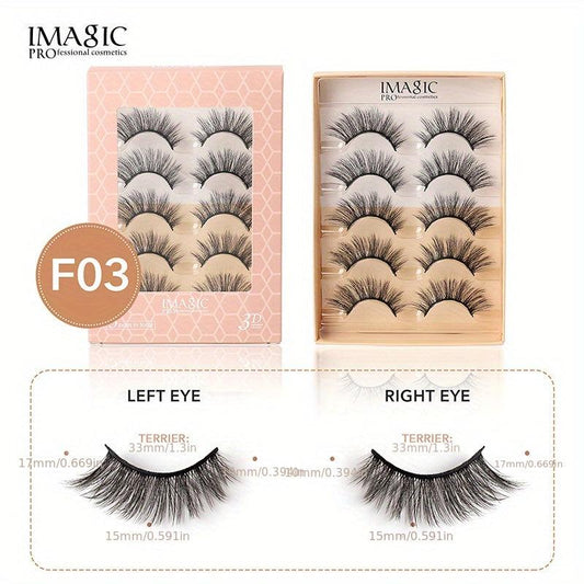 5 Pairs Self Adhesive False Eyelashes Natural Thick Simulation Reuse Eye Lashes