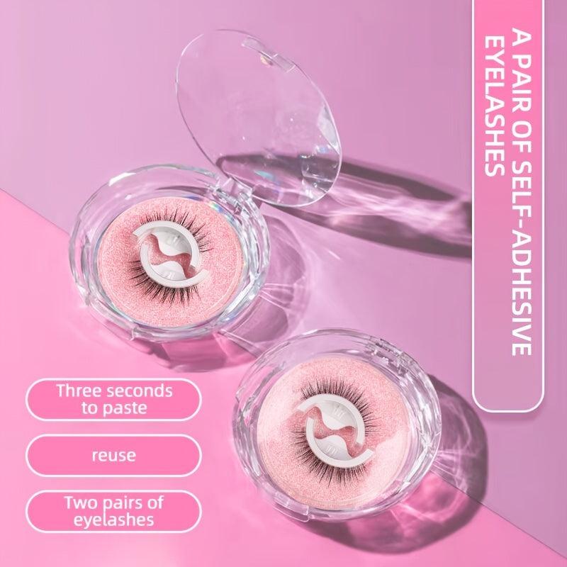 Self Adhesive False Eyelashes No Glue Needed Portable Wearing Eyelashes