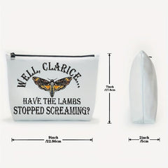 Clarice Lambs Stopped Makeup Bag Fan Gift Zipper Travel Bag