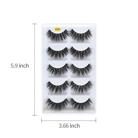 Z'LRAQI BEAUTY 5 pairs Faux Mink False Eyelashes Long Natural and Stylish