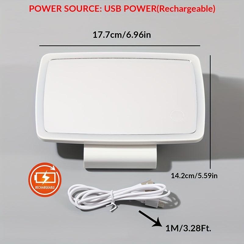 Car Visor Mirror Rechargeable With 3 Light Modes & LED Touchscreen
