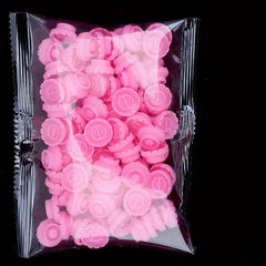 100Pcs Disposable Eyelashes Blossom Cup Eyelashes Glue Holder Plastic Stand