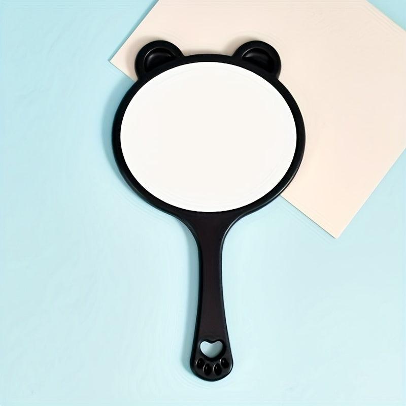 Cartoon Handheld Makeup Mirror with Handle, Portable Beauty Mirror