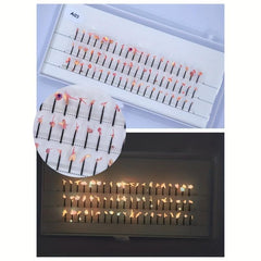 60pcs Mermaid Eyelashes Sequined Nightclub Stage Makeup False Eyelashes