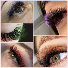 Colored Eyelash Extensions Root Gradient DIY Makeup Lashes Extension