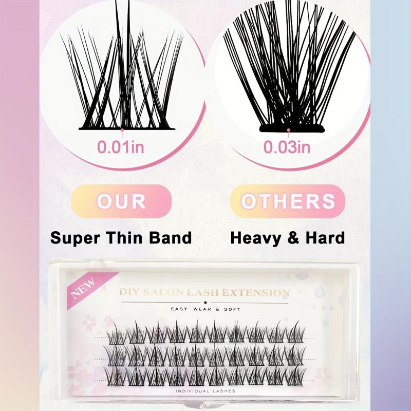 C Curl 30 Cluster False Eyelashes 11 13mm Segmented Lashes