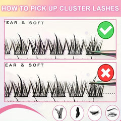 C Curl 30 Cluster False Eyelashes 11 13mm Segmented Lashes