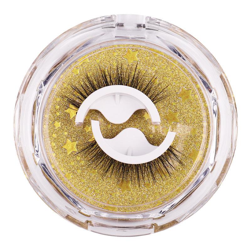 2 Pairs Reusable Self Adhesive Natural Fluffy False Lashes
