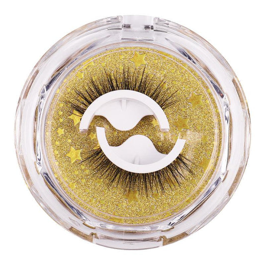 2 Pairs Reusable Self Adhesive Natural Fluffy False Lashes