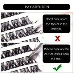 DIY Eyelash Extension C D Curling Volume Lashes Cluster
