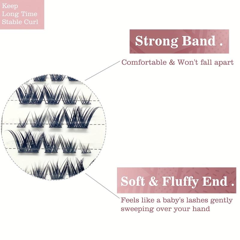 DIY 5-14mm Eyelash Clusters Reusable Faux Mink Cat Eye False Eyelashes