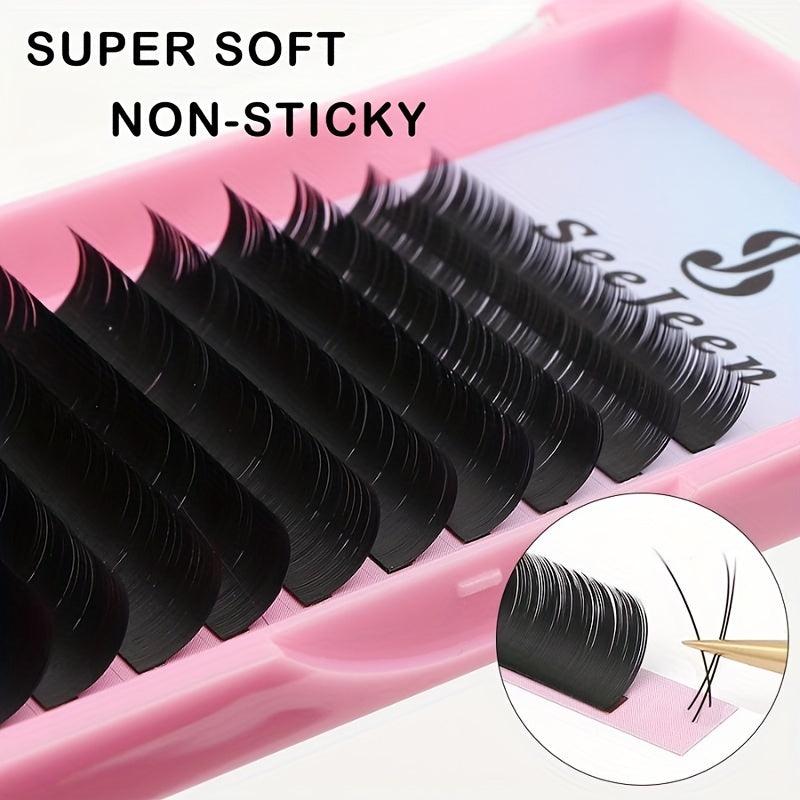 SeeJeen Ellipse Flat EyeLash Extensions Mix 8 16mm C D Curl Matt Mega Volume
