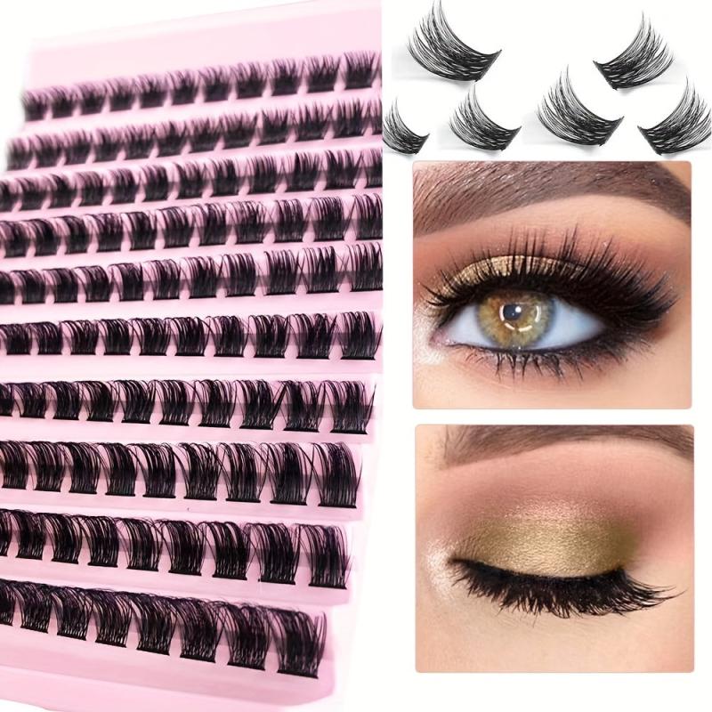 120 Clusters Lashes D Curling 10 14mm Mixed Length DIY Eyelashes Extension